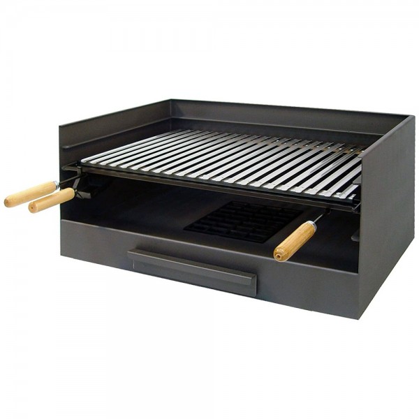 Cajón con parrilla inox 61x40x32cm imex el zorro