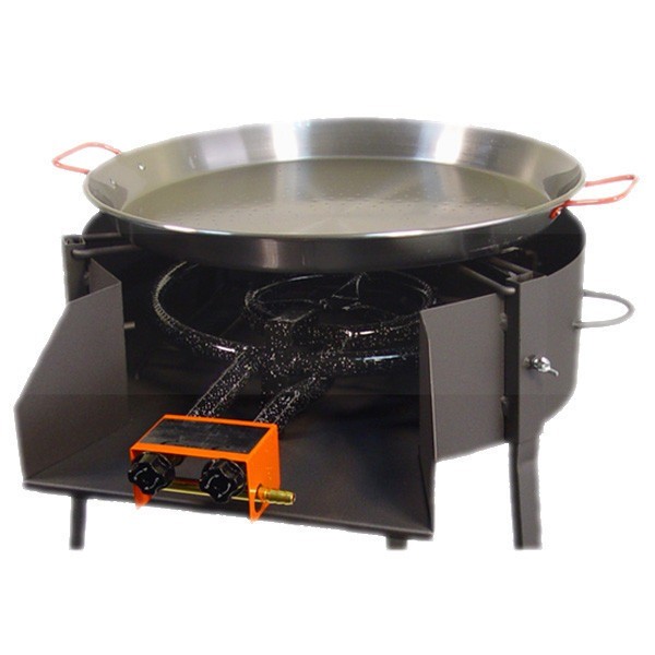 Barbacoa redonda con soporte para paella ø60cm imex el zorro